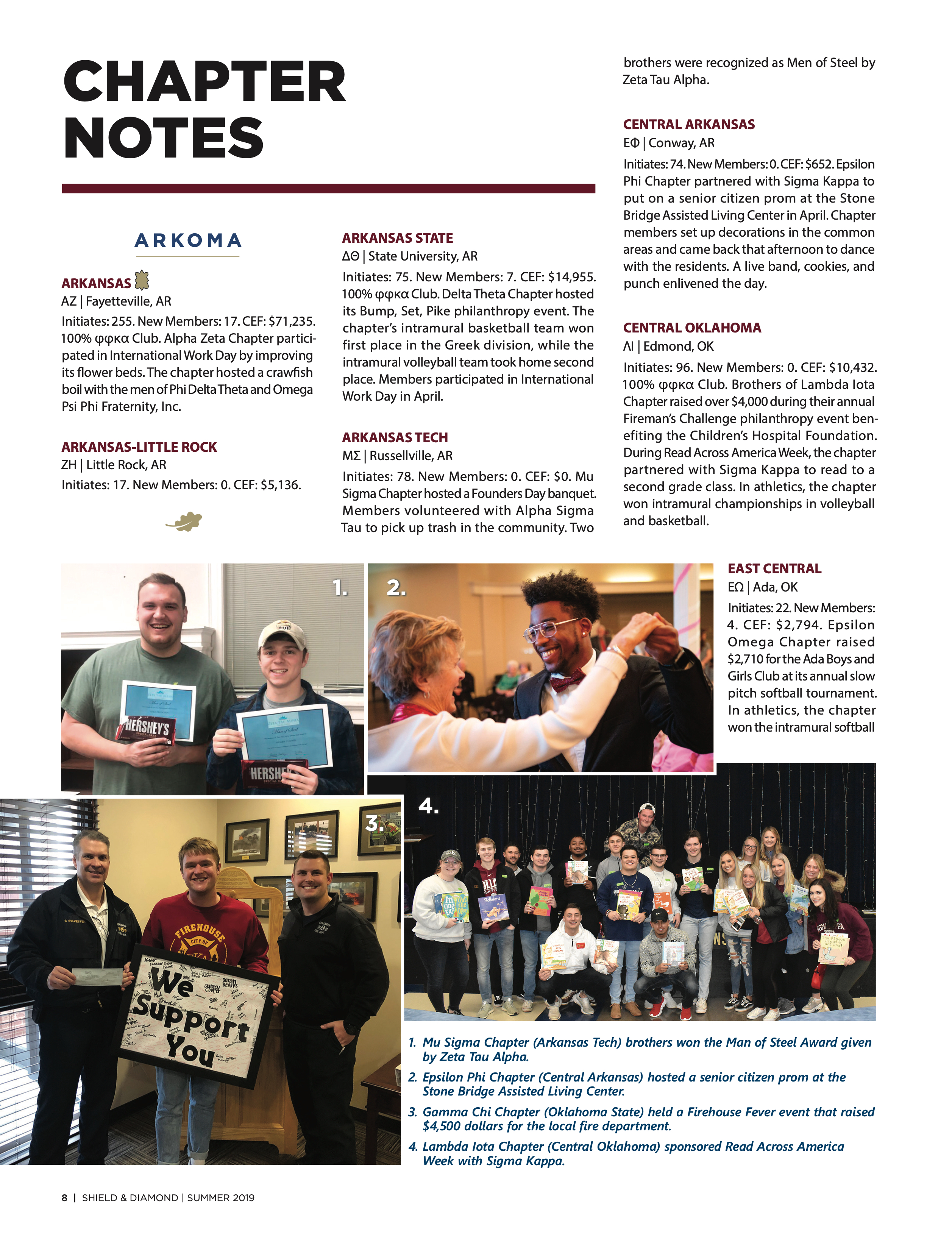 Chapters Notes, Summer 2019